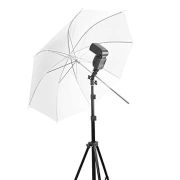 Anwenk Camera Flash Speedlite Mount Swivel Light Stand Bracket with Umbrella Reflector Holder for Camera DSLR Nikon Canon Pentax Olympus and Other DSLR Flashes Studio Light LED Light, 1Pack