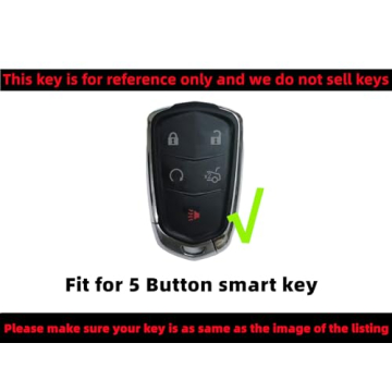 Stylish Cadillac TPU Key Fob Cover - White/Green