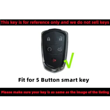 Stylish Cadillac TPU Key Fob Cover - White/Green