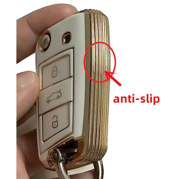 Stylish Cadillac TPU Key Fob Cover - White/Green