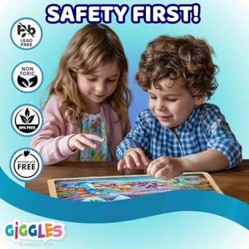 Wooden Dinosaur Puzzles for Kids Ages 3-5 | 4-Pack 24 PCS Jigsaw Puzzles | Educational and Fun Gift for Toddler Boy or Girl | Durable and Safe Wood Puzzle Set