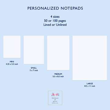 Stylish Personalized Notepad Stationary with Custom Options