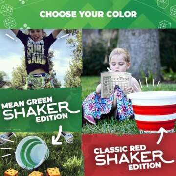 SWOOC Games - Yardzee, Farkle, & 20+ Giant Dice Games - Yard Dice (All Weather) w/Bucket, Scorecards...