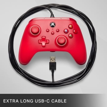 PowerA Xbox Wired Controller Red Enhanced Gameplay Comfort