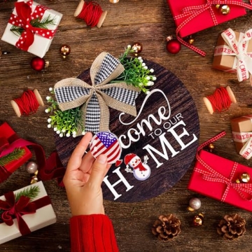 Seasonal Interchangeable Welcome Sign for Front Door