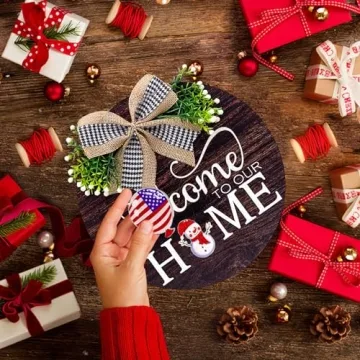 Seasonal Interchangeable Welcome Sign for Front Door