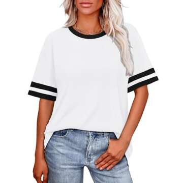 Fashionable and Versatile WIHOLL Women's Summer Tops - Casual Crew Neck T-shirts for Every Occasion