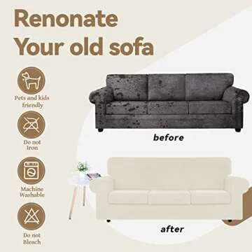 Luxurious WEERRW Velvet Sofa Covers for 3 Cushion Sofas