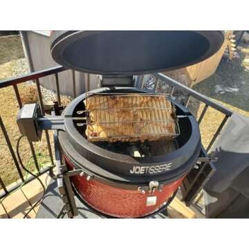 onlyfire 6042 BBQ Stainless Steel Flat Spit Rotisserie Grill Basket for Any Grill, Fits 1/2" Hexagon, 3/8" Hexagon, 3/8" Square&5/16" Square Rotisserie Spit Rods