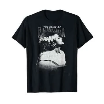 Universal Monsters Bride Of Frankenstein Dark Portrait T-Shirt
