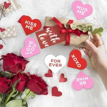 Charming 6-Piece Wooden Heart Decoration for Valentine