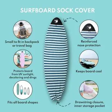 PAMGEA Surfboard Sock Cover - Lightweight and Durable