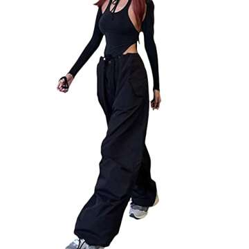 Stylish YAHUIUL Parachute Pants for Women - Versatile & Comfy
