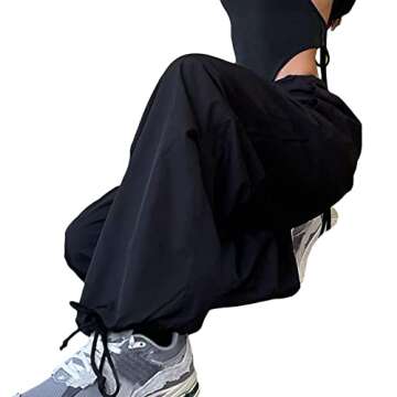 Stylish YAHUIUL Parachute Pants for Women - Versatile & Comfy