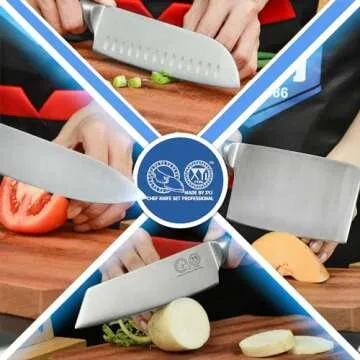 XYJ Knives Authentic Since 1986,Chef Knife Professional Set with Bag,Cleaver Butcher Knife for Meat Cutting Bag