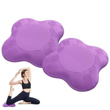 Yflingjie 2 Packs Extra Thick Yoga Cushion for Knees, Elbows, Wrists, Hands, Head – Pilates Kneeli...