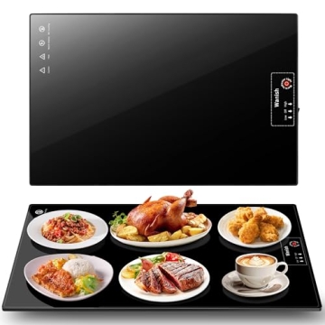 Electric Warming Tray（Large 22”x14”），Food Warmer with Thermostat and Full Surface Heating?...