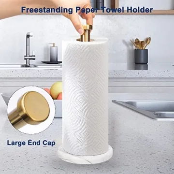 NearMoon Standing Paper Towel Holder for Kitchen and Bath
