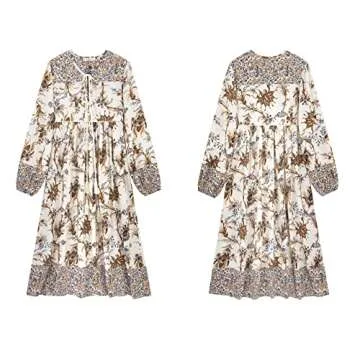 Stylish R.Vivimos Bohemian Midi Dress for Any Occasion