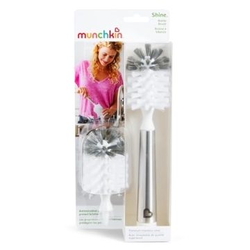 Munchkin Shine Stainless Steel Bottle Brush with Refill Head