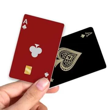 TKyum Card Stickers, Skin Playing Ace for Credit Debit Key Card 4Pcs Covering Personalizing Bank Car...