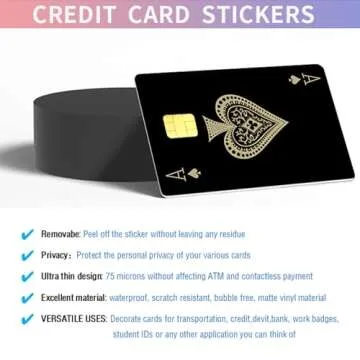 TKyum Playing Ace Card Stickers for Personalizing & Protecting