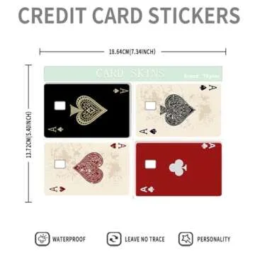 TKyum Playing Ace Card Stickers for Personalizing & Protecting