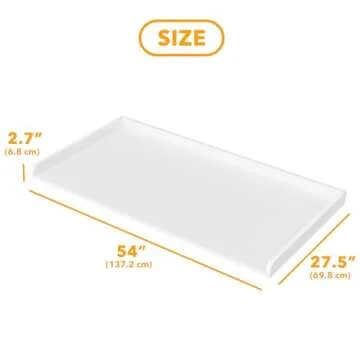 SpaceAid Washer Dryer Countertop, Laundry Wood Shelf Topper with Edge, 54" Width x 27.5" Depth Cover...