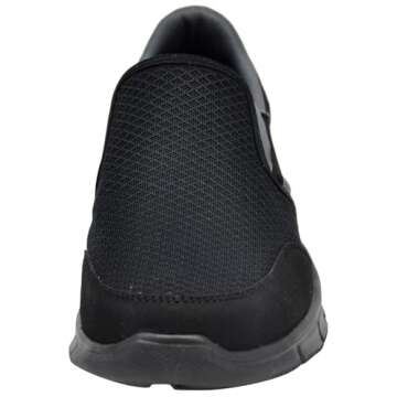Skechers Men's Equalizer Persistent Slip-On Sneaker, Black/Black, 11 W US