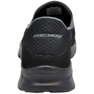 Skechers Men's Equalizer Persistent Slip-On Sneaker, Black/Black, 11 W US