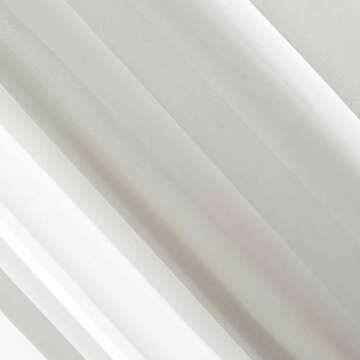 No. 918 Emily Sheer Voile Rod Pocket Door Curtain Panel, 59" x 72", Eggshell Off-White