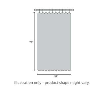 No. 918 Emily Sheer Voile Rod Pocket Door Curtain Panel, 59" x 72", Eggshell Off-White