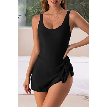 Stylish Eomenie One Piece Swimdress for All Body Types