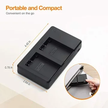 LORDONE LP-E17 Battery 2-Pack and Dual USB Charger