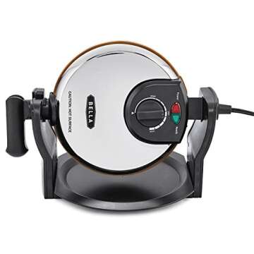 BELLA Copper Waffle Maker for Perfect Belgian Waffles