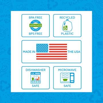 Re-Play Made in USA Toddler Forks and Spoons, Pack of 8 With Carrying Case - 4 Kids Forks with Rounded Tips and 4 Deep Scoop Toddler Spoons - 0.2" Thick Toddler Utensils with Case, Princess