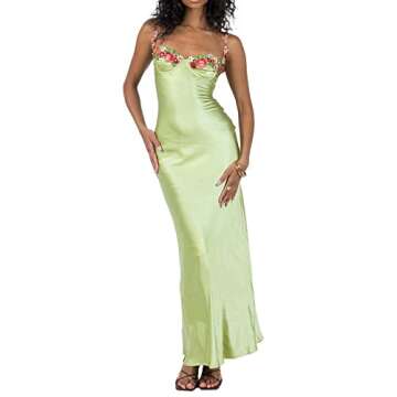 Chic Vintage Maxi Dress for Parties and Dates
