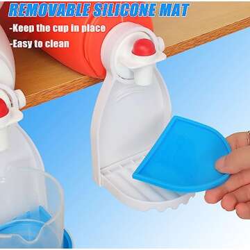 HINSOCHA Laundry Detergent Cup Holder Drip Tray 2-Pack
