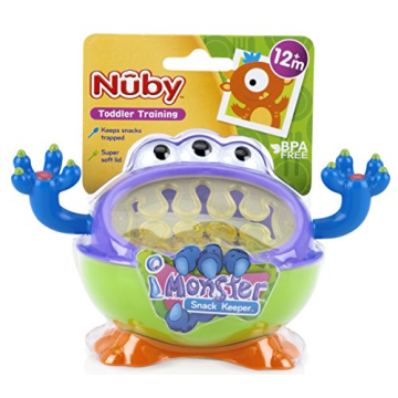 3-D Monster Toddler Snack Containers - Spill-Proof Snacks