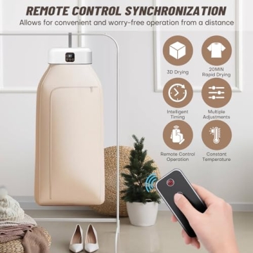 Portable Mini Clothes Dryer - Remote Control Electric Dryer