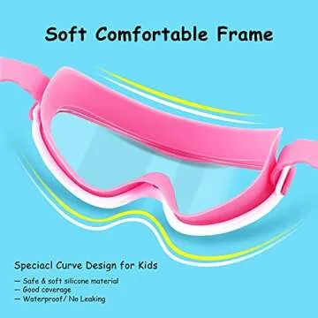 Comfortable COOLOO Kids Swim Goggles - Perfect for Ages 3-15
