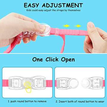 Comfortable COOLOO Kids Swim Goggles - Perfect for Ages 3-15