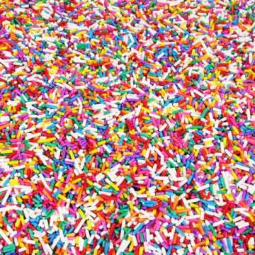 Rainbow Sprinkles - 1.6 Pounds - Ice Cream Sundae Toppings - Colorful Rainbow Jimmies for Cake Decor...