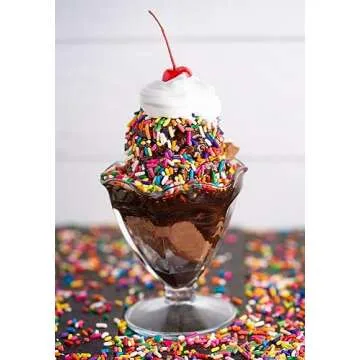 Rainbow Sprinkles - 1.6 Pounds - Ice Cream Sundae Toppings - Colorful Rainbow Jimmies for Cake Decorating, Baking, Cupcakes, Cookies