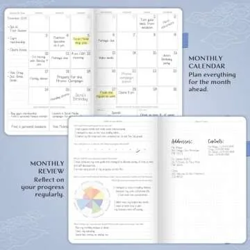 Legend Planner PRO – Deluxe Weekly & Monthly Life Planner to Increase Productivity and Hit Your Goals. Time Management Organizer Notebook – Undated – 7 x 10" Hardcover + Stickers – Periwinkle