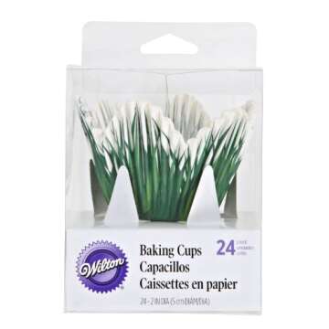 Wilton Petal Grass Shaped Baking Cups, 24-Pack for Festive Treats