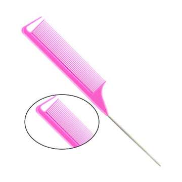 3Pcs Rat Tail Combs,Barber Styling Combs for Women,Anti Static Heat Resistant Hairdressing Comb (Pink)