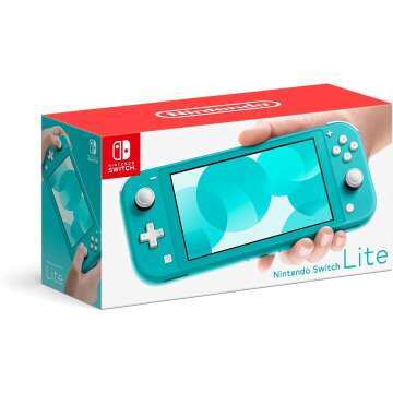 Nintendo Switch Lite Turquoise - Compact, Portable Handheld Gaming
