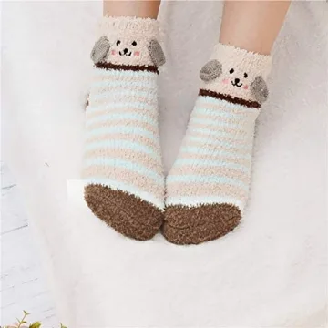 Warm Fluffy Animal Socks for Women - 3 Pairs