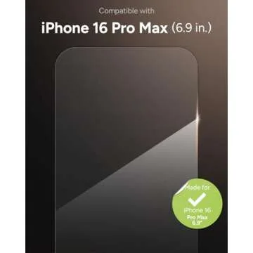 ZAGG Glass+ Screen Protector for iPhone 16 Pro Max – 3X Stronger Tempered Glass with Reinforced Ed...